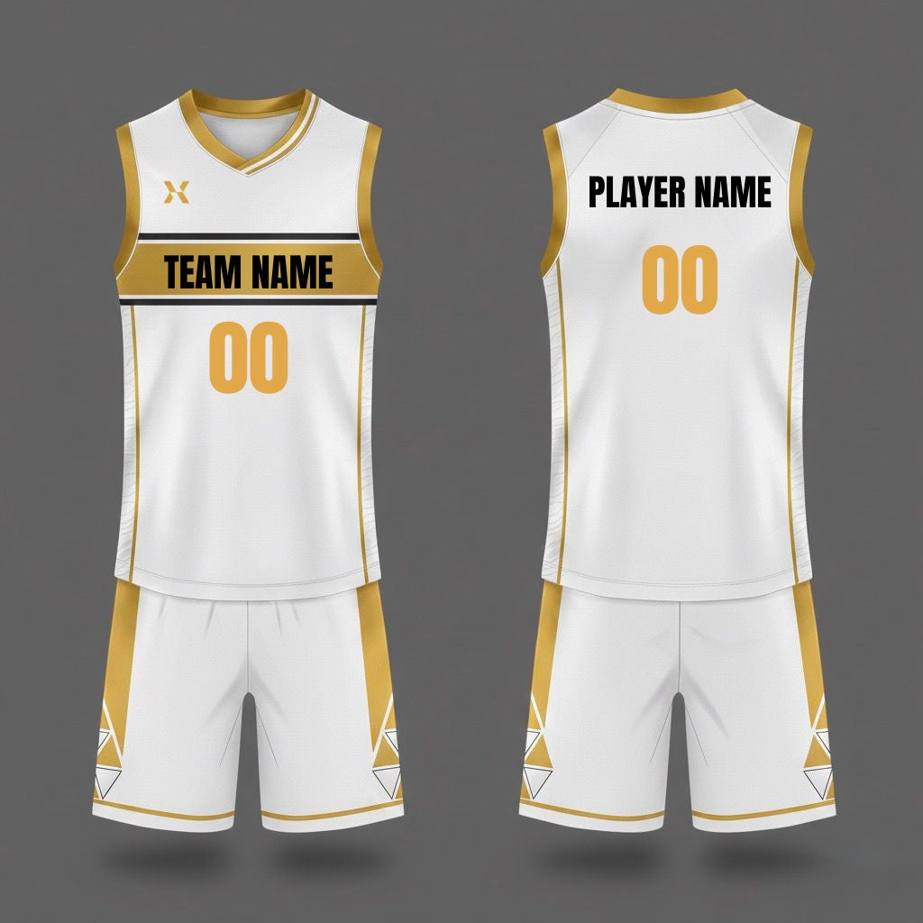 Golden Prestige Custom Basketball Kit