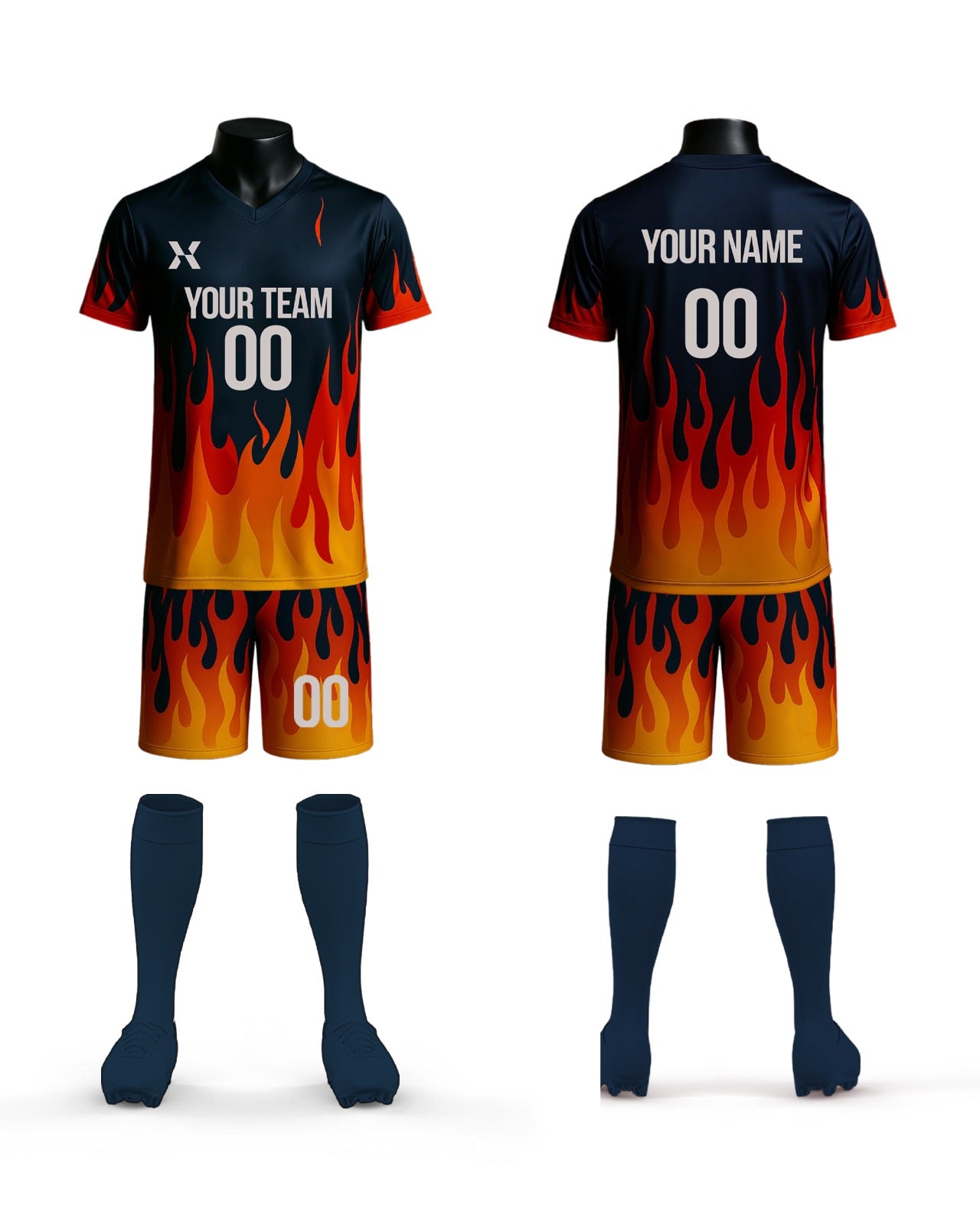 Blazing Inferno Soccer Jersey / Custom Kit